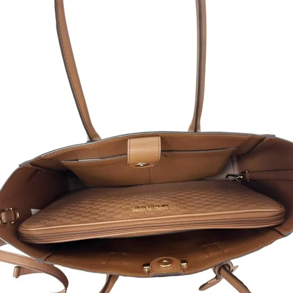 Michael Kors Kali Large Shoulder Tote W/ Laptop Case Vegan Leather Luggage - Picture 9 of 9